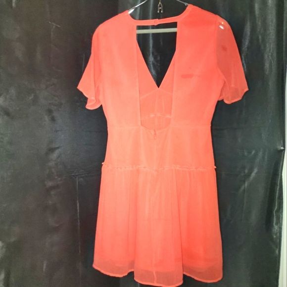 Coral Pink Dress - Picture 6 of 7